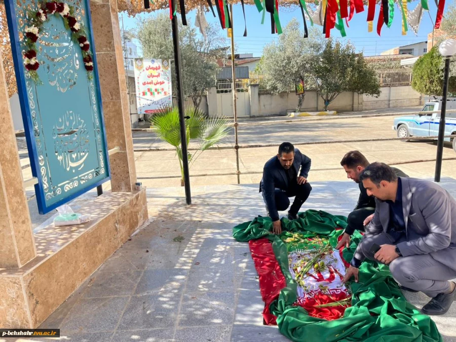 تشییع باشکوه شهید خوشنام با خیل عظیم مردم شهید پرور و ولایت مدار شهرستان بهشهر در آموزشکده ملی مهارت امام خمینی (ره) بهشهر 2